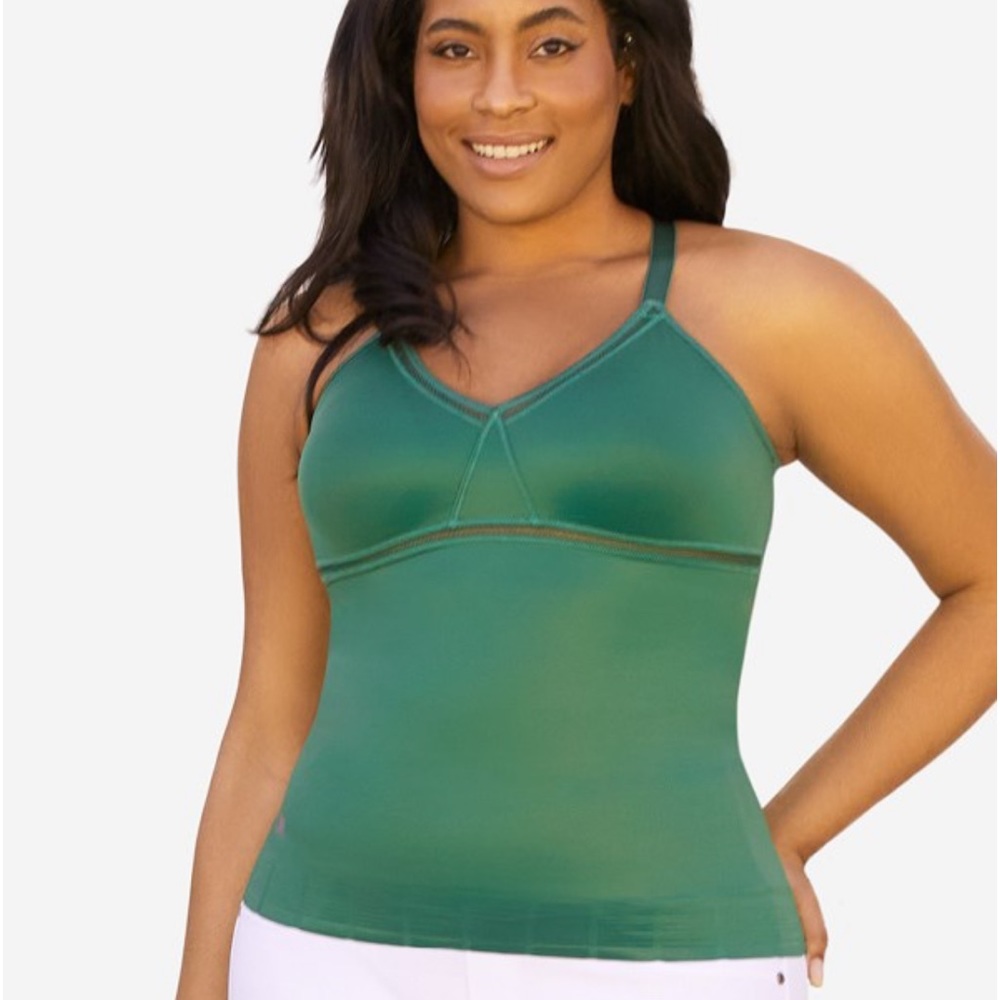 Ruby Ribbon Siren Cami Palm Leaf Size 36